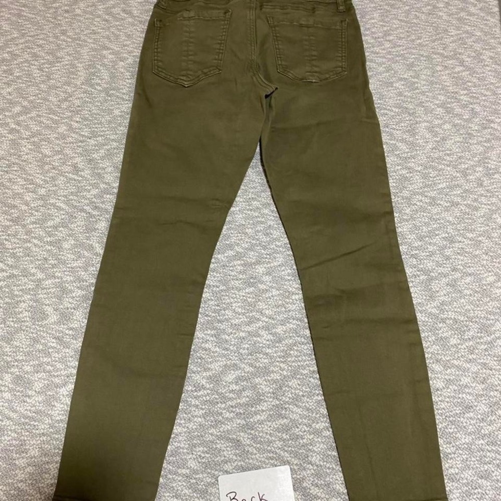 Ashley Mason olive green denim skinny jeans women 5. SKU-A93#denim #highwaisted - Picture 8 of 8